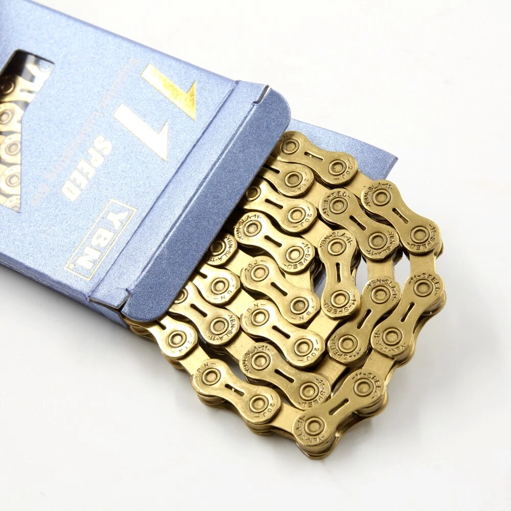 โซ่จักรยาน 11 สปีด YBN SLA-H11-TIG Ti-N Gold 116 ข้อ สำหรับ Shimano / Campagnolo / SRAM