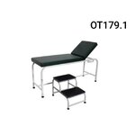 FIRSTPHYSIO เตียงตรวจโรคแบบขาเหล็กพ่นสีพร้อมบันได OT179.1