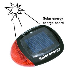 ไฟท้ายโซล่าเซล ติดจักรยาน ไม่ต้องใส่ถ่าน ไม่ต้องชาร์จ ไฟท้ายจักรยาน
