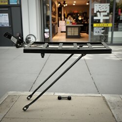 ตะแกรงท้ายจักรยานวินเทจ เหล็กฉากชุบ รถจักรยาน 26" แบบโบราณ ย้อนยุค ตะแกรงหลัง