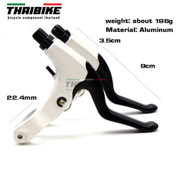 มือเบรคเสือภูเขา สีขาว แฮนด์ตรง สำหรับเสือภูเขา ทัวร์ริ่ง เสือหมอบแฮนด์ตรง