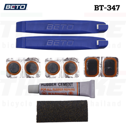 ชุดปะยางจักรยาน BETO BT-347 พร้อมงัดยาง กาวปะยาง แผ่นปะยาง กระดาษทราย