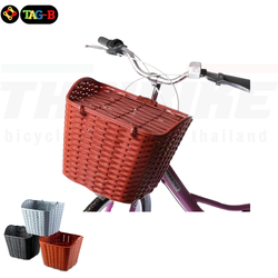 ตะกร้าหน้าจักรยานแม่บ้านแบบวินเทจ พลาสติก TAG