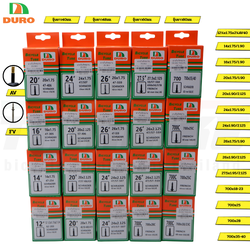 DURO ยางในจักรยาน 12/14/16/20/24/26/27.5/700c วาล์ว AV/FV สำหรับแม่บ้าน รถเด็ก รถพับ เสือภูเขา เสือหมอบ ทนรั่ว