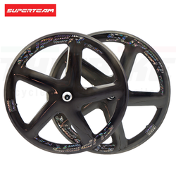 ล้อจักรยานคาร์บอนแท้แบบ 5 ก้าน ยี่ห้อ SUPERTEAM ประกัน 2 ปีเต็ม