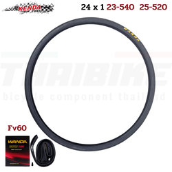 ยางนอกจักรยานขอบลวด วีลแชร์ รถเข็น ยางใน ขนาด 24x1.0 23-540 25-520
