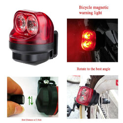 ไฟท้ายจักรยานแบบแม่เหล็ก ไม่ใช้ถ่าน MAGNET WEST