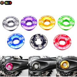 น็อตปิดขาจานกะโหลกกลวงจักรยาน ขนาด M20 อลูมิเนียม CNC