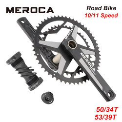 ชุดขาจานจักรยานเสือหมอบพร้อมกะโหลก ยี่ห้อ MEROCA DAWN 50/34 53/39 ขายาว 170