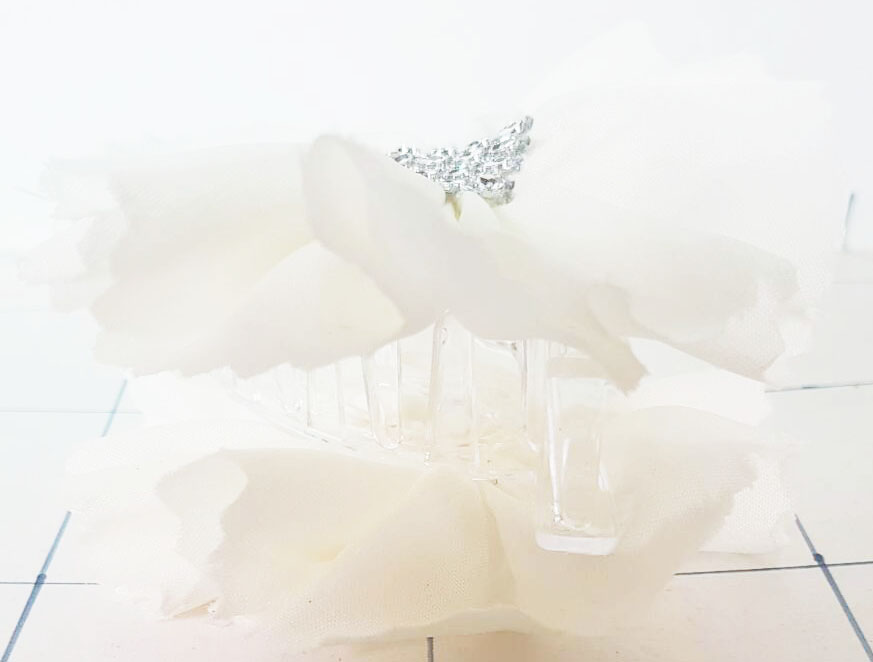 หนีบดอกขาวหยักเพชร (1x6)