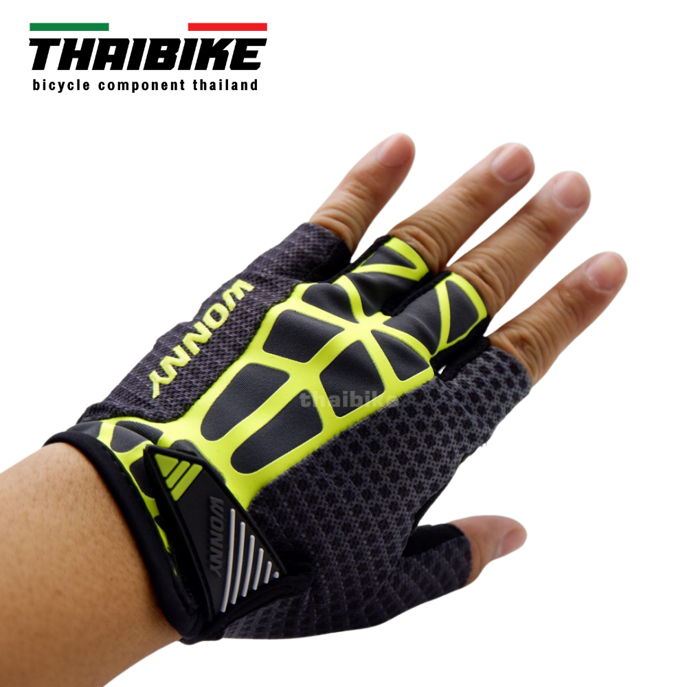 ถุงมือเจลสำหรับปั่นจักรยาน มีเจลรองมือ ของแท้ งานหนานุ่ม WONNY