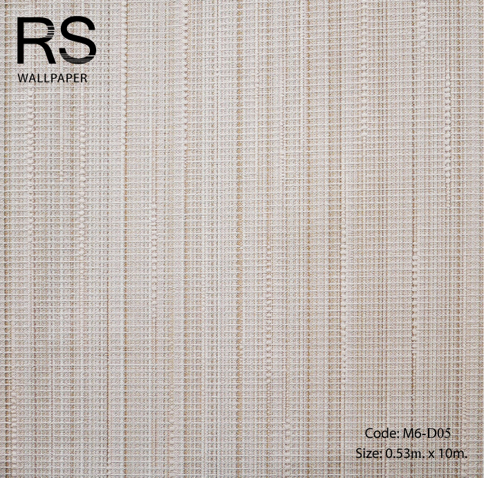 วอลเปเปอร์พื้นเรียบสีครีมเนื้อมีเทกเจอร์เส้น M6-D05