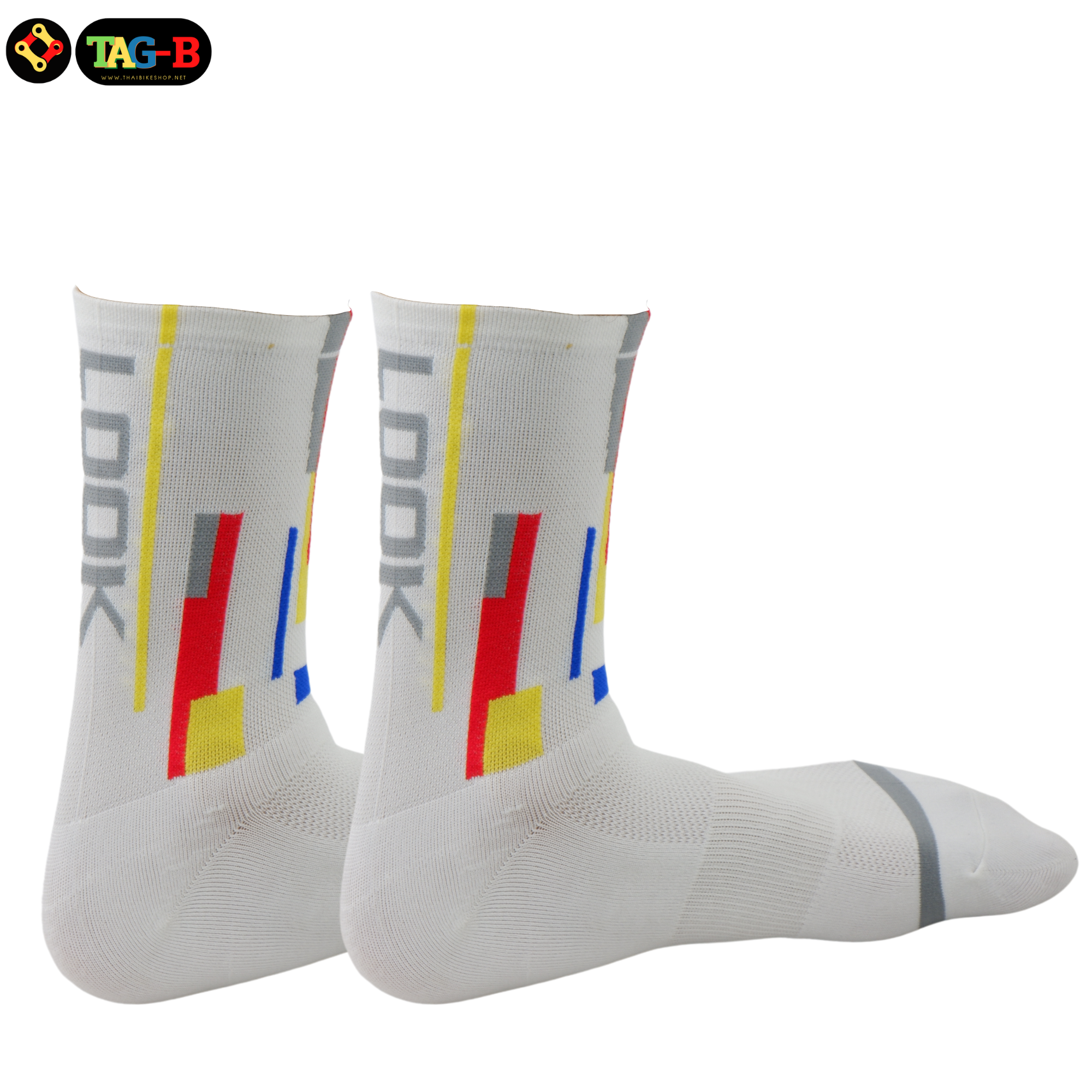 ถุงเท้าปั่นจักรยาน ถุงเท้าวิ่ง ลาย LOOK free size