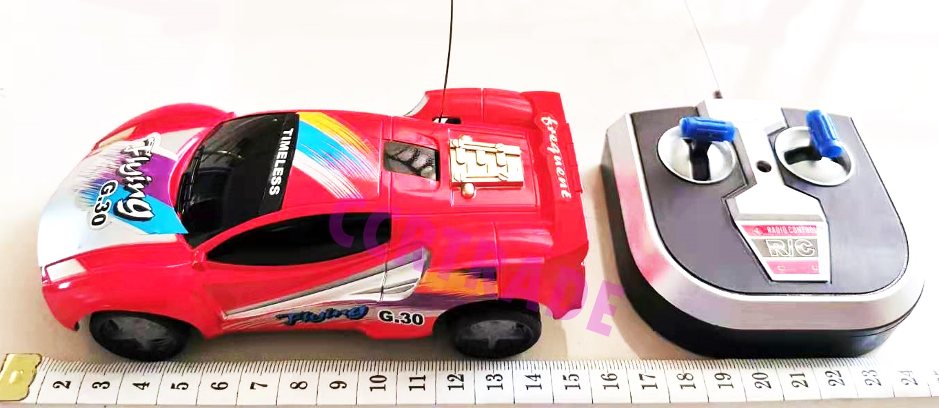 รถสปอร์ตบังคับไร้สายกล่อง(ล้อไฟ) 18x19.5 ซม. แถมถ่าน 5 ก้อนกล่อง (1x3)