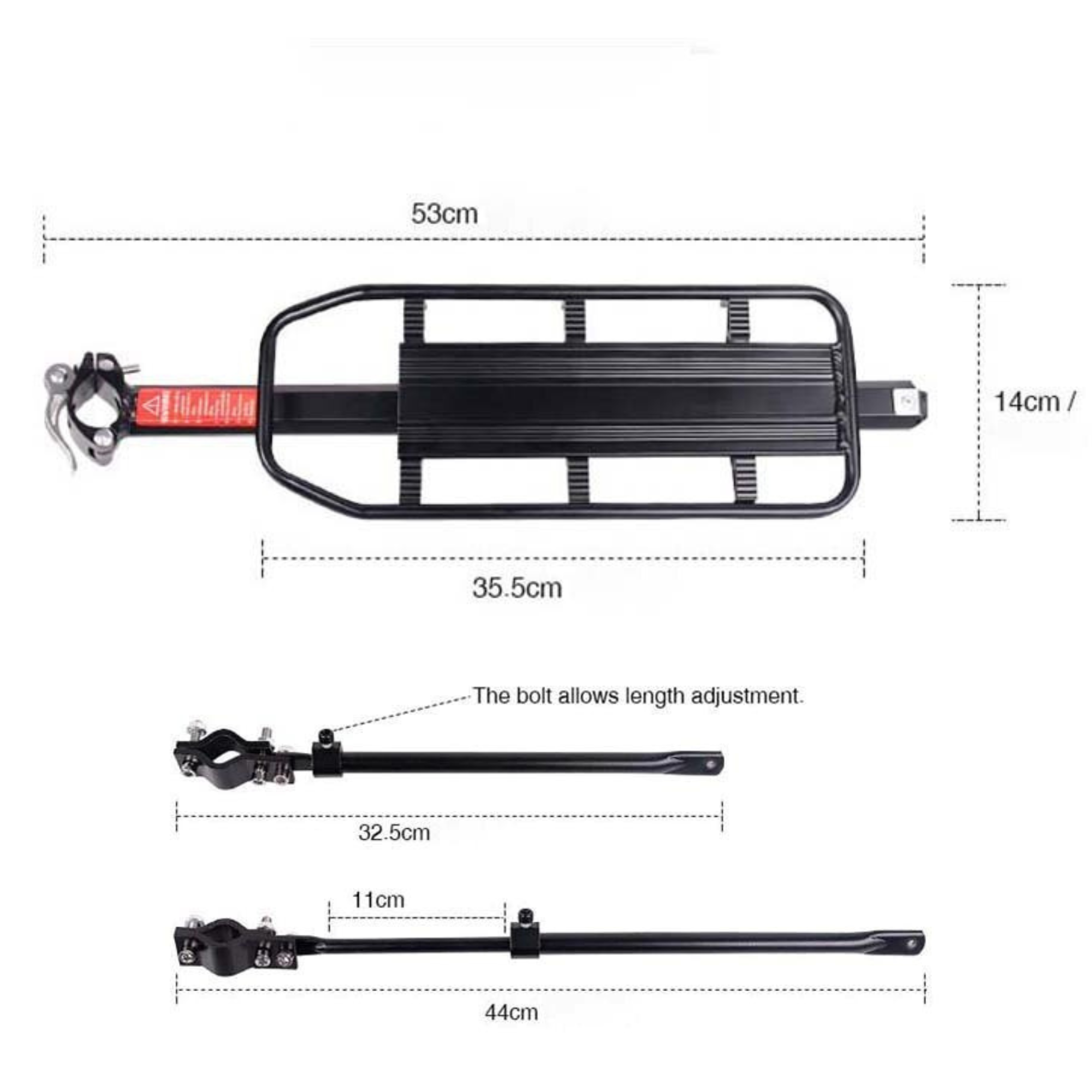 ตะแกรงหลังจักรยาน ปลดเร็ว จับ 3 จุด ตะแกรงท้ายจักรยาน ที่วางของ