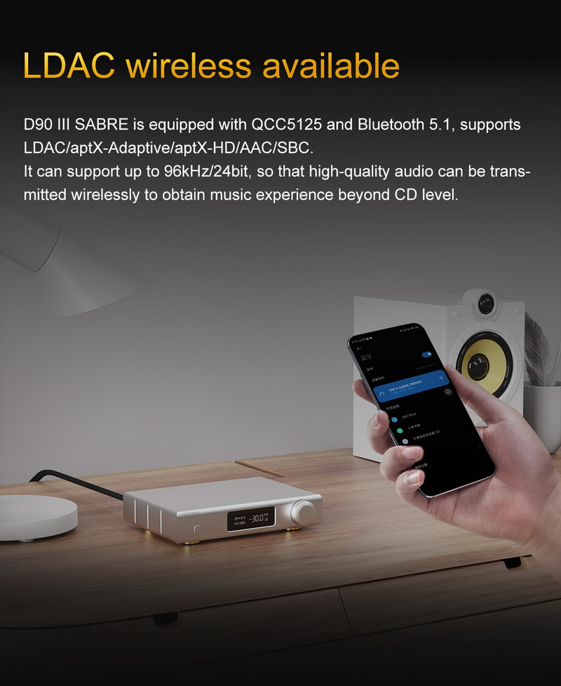Topping D90iii Fully Balanced DAC รองรับ Dual Hi-Res, BT5.1, รีโมท, ฟังก์ชั่นปรีแอม, MQA ประกันศูนย์ไทย