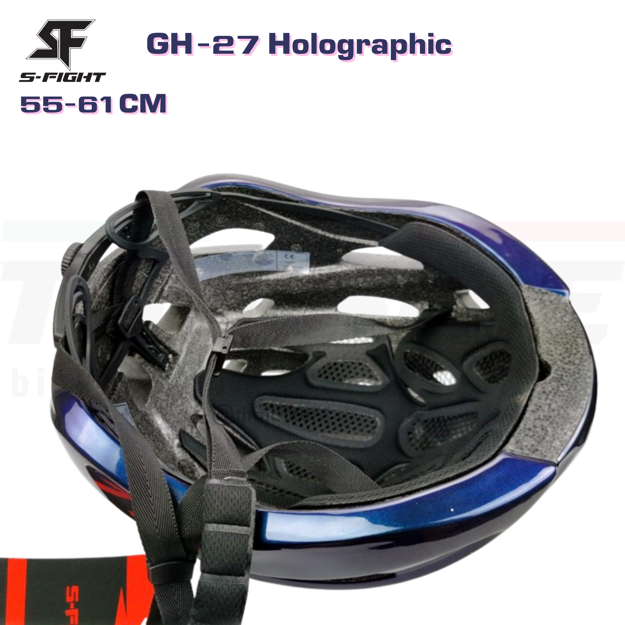 หมวกกันน็อคจักรยาน S-fight รุ่น GH-27 Holographic Silver สีปรับตามมุมแสง
