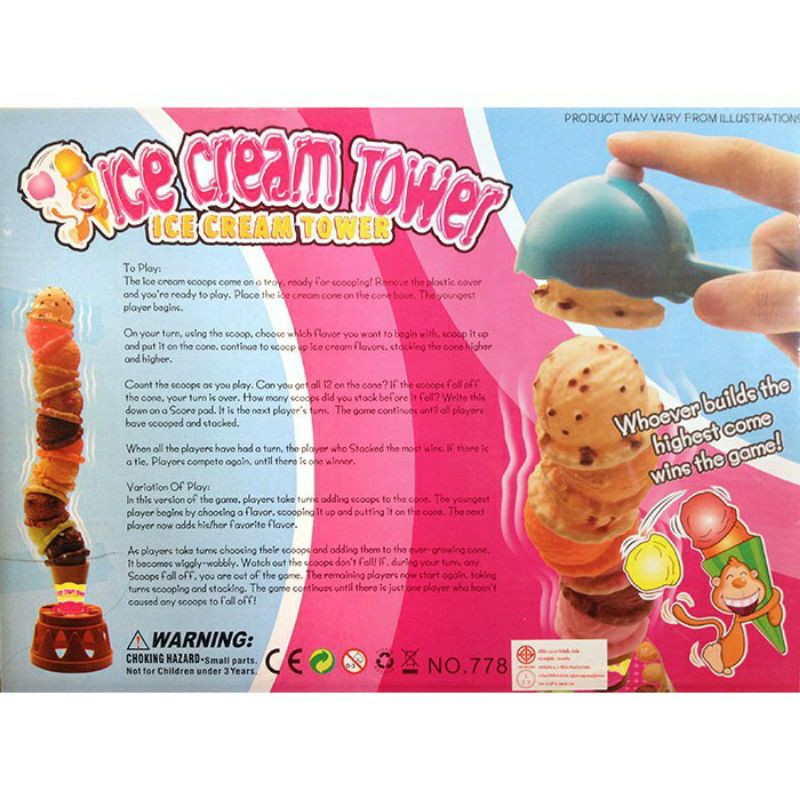 เกมตักไอติม เกมตักไอศครีม icecream tower พร้อมส่งจากไทย