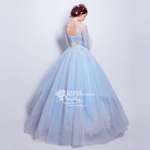 PW586- **พรีออเดอร์ค่ะ**ชุดราตรี ชุดแฟนซี ชุดคู่ถ่ายพรีเวดดิ้ง (prewedding dress) & ชุดแต่งงานแฟนซี (Fancy wedding dress)ชายหญิง "ธีมสีฟ้า"