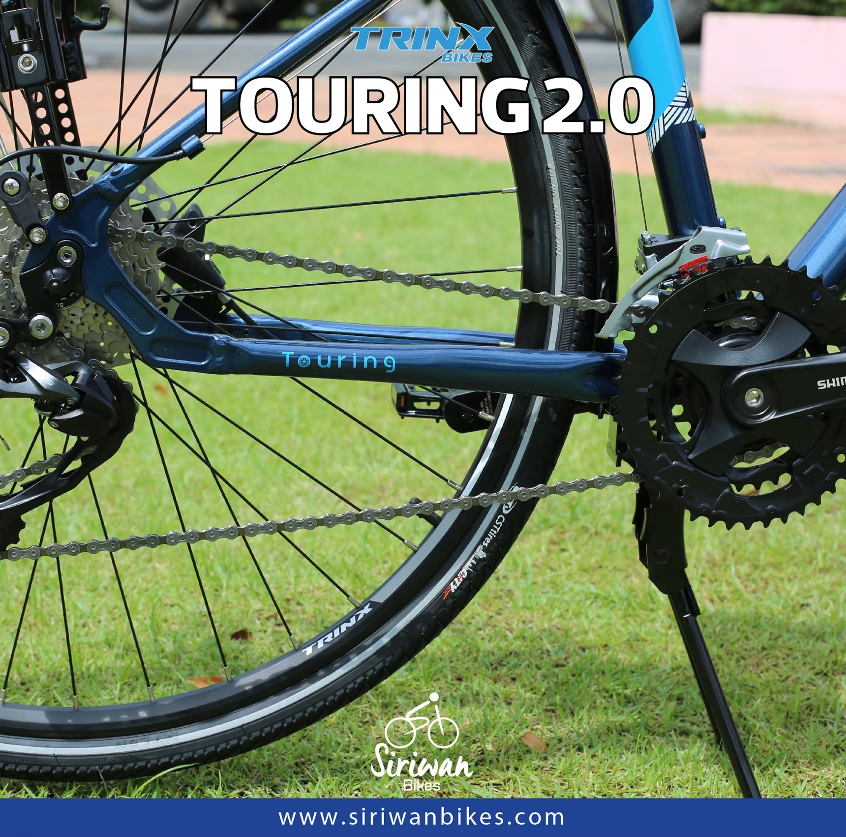 TRINX : TOURING 2.0 เฟรมอลูมิเนียม Shimano 27 สปีด ดิสเบรคน้ำมัน