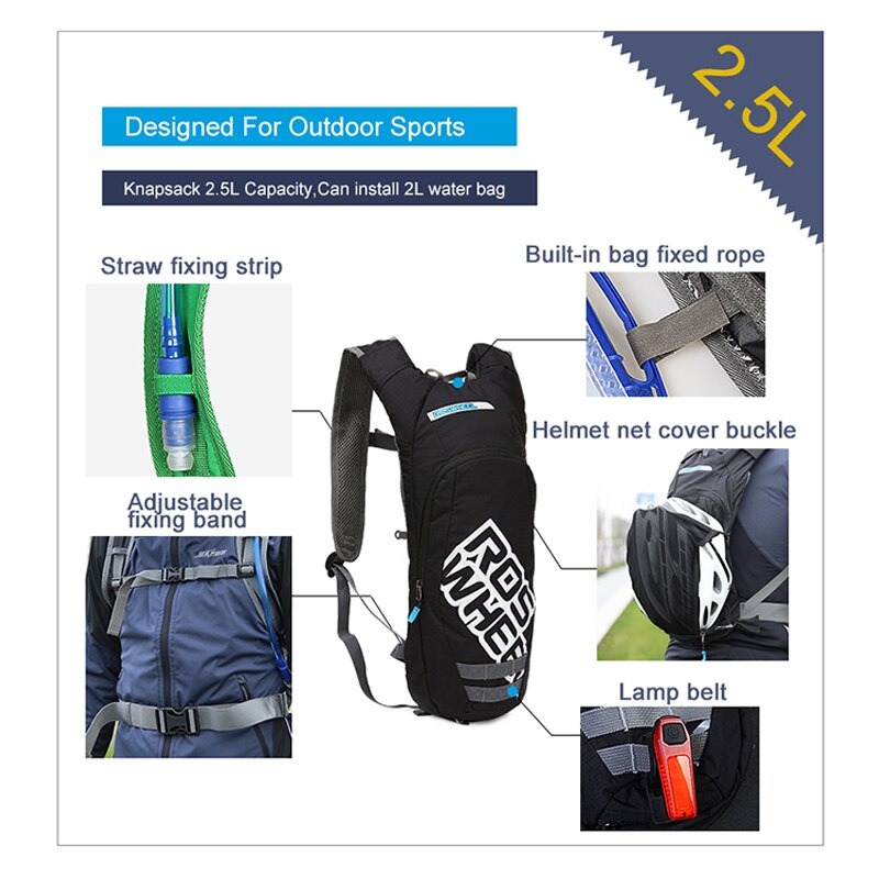 เป้น้ำพร้อมถุงน้ำปั่นจักรยาน เดินป่า ROSWHEEL พิเศษ แถมฟรีถุงน้ำ