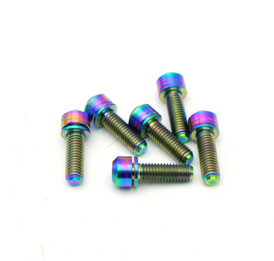 น็อตไทเทเนี่ยมจักรยาน S-PART TC4 .ขนาด M5 มีแหวนรอง