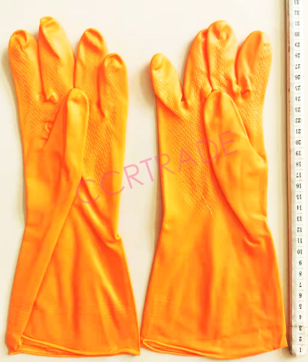 ถุงมือยางไซด์ L ตราโลมา 37 ซม.(คละสี)