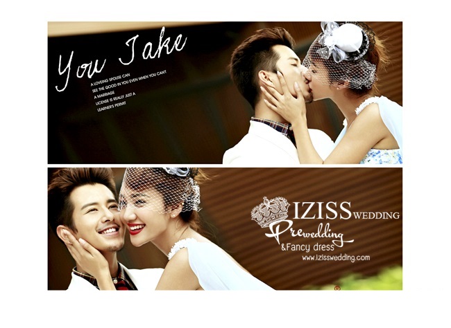 PW194 - Pre order ชุดคู่ถ่ายพรีเวดดิ้ง (prewedding dress) & ชุดแต่งงานแฟนซี (Fancy wedding dress)ชายหญิง "ธีมสีฟ้า-ขาว"