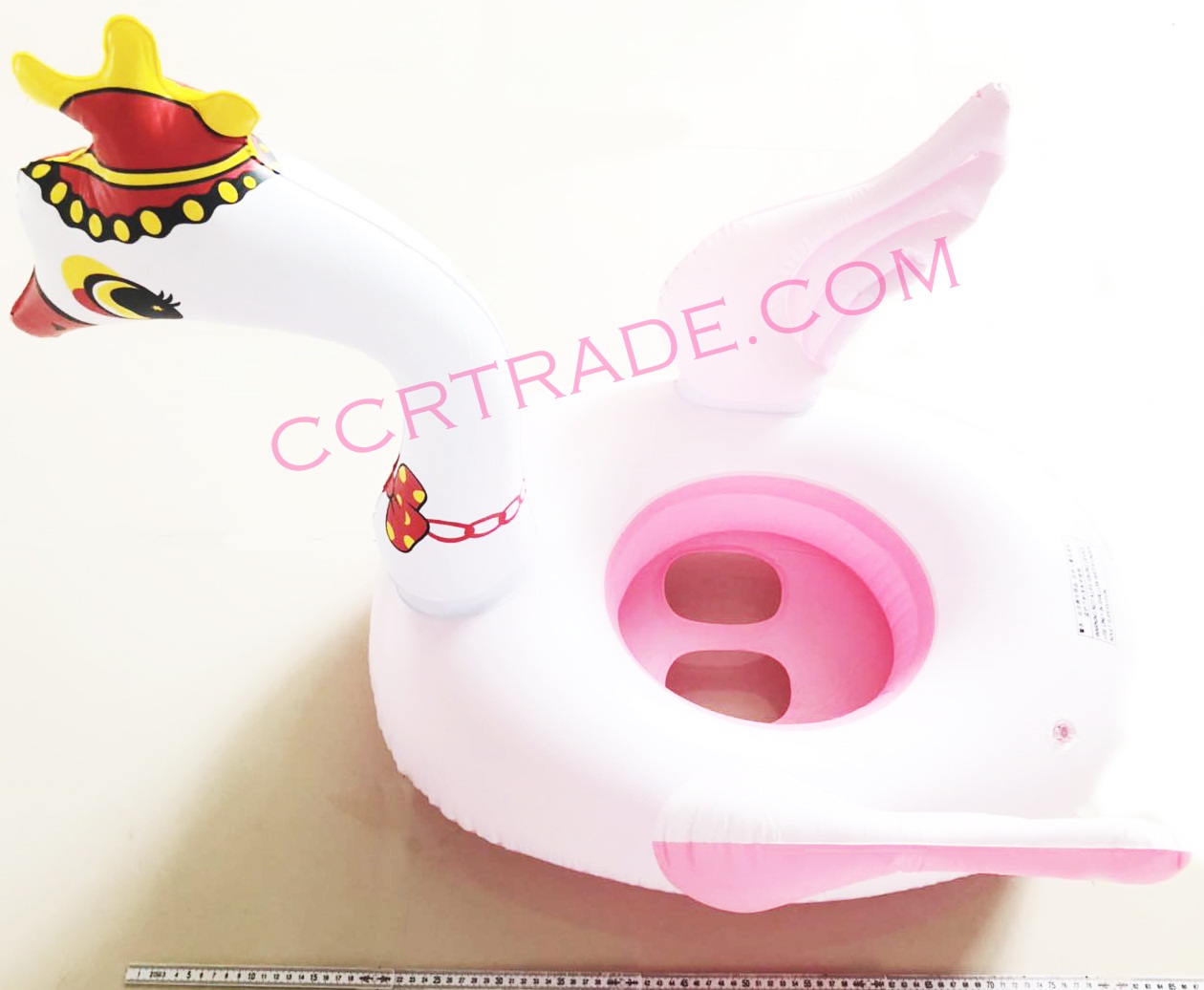 ห่วงสอดขาเป่าลม ลายหงส์ขาว มีเสียง 45x60 ซม.(1x3)