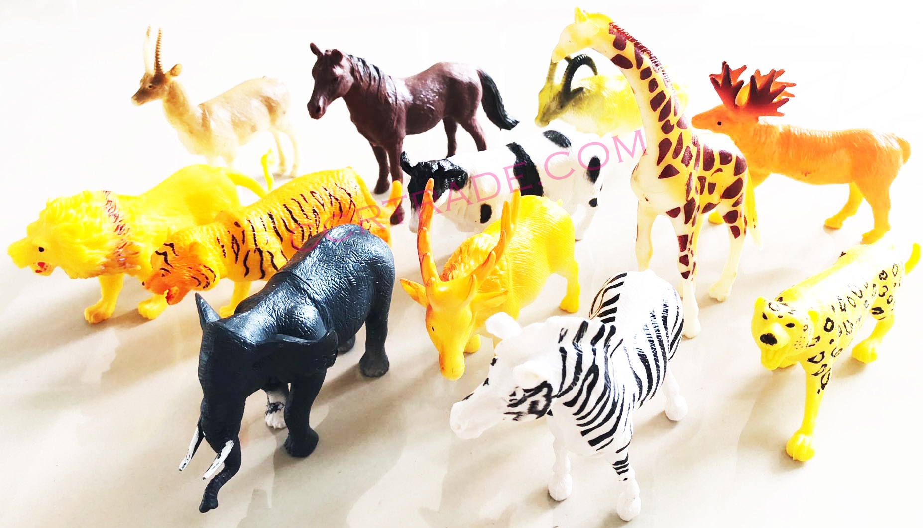 สัตว์ป่างานโมเดล 24 ตัวกล่อง 28.5 ซม.