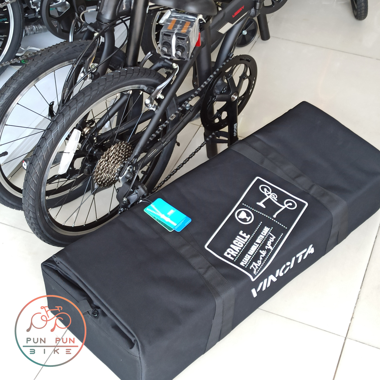 Vincita : B132TD กระเป๋าจักรยานพับ 20 นิ้ว รุ่นสี่ล้อ