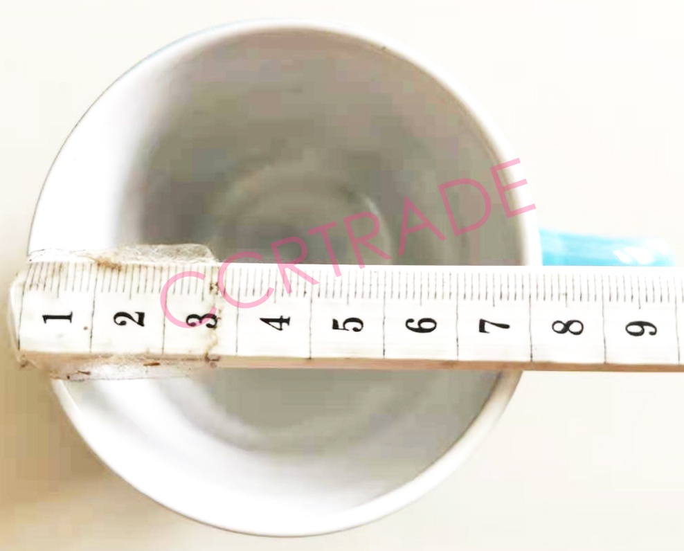 แก้วกระเบื้องทรงสูง มีหู Happy 7.5x8 ซม.(งานหนา)