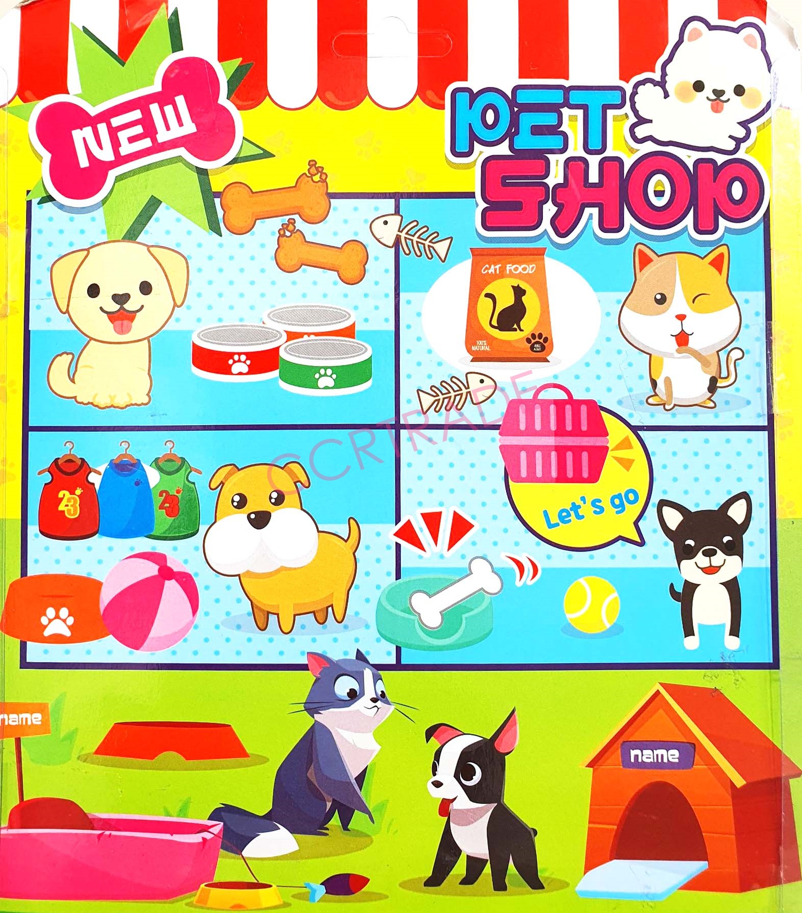 เซ็ทอุปกรณ์สัตว์เลี้ยงแผงครอบ 21x28.5 ซม.(1x3)