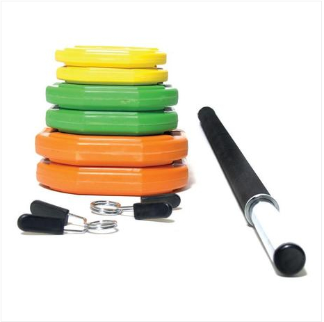 BodyPump ชุดน้ำหนัก 20kg. พร้อมแกนบาร์เบล