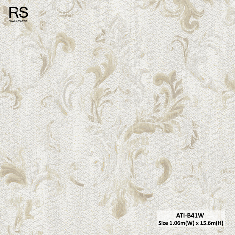 วอลเปเปอร์ลายคลาสสิค สีน้ำตาลอ่อน ATI-B41W