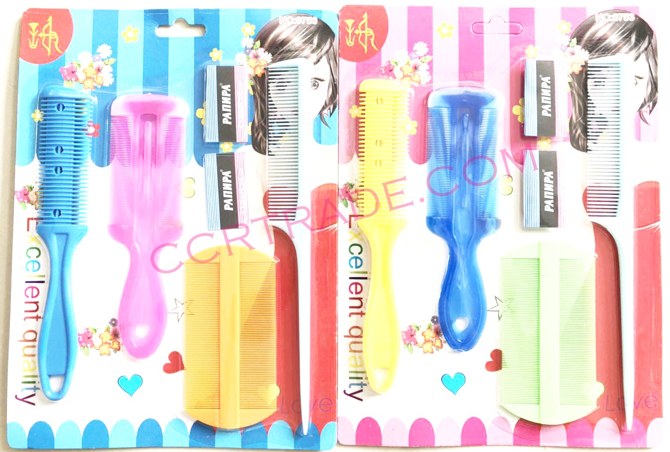 ชุดหวีซอยสีสด+ใบมีดแผงใหญ่ 26 ซม.