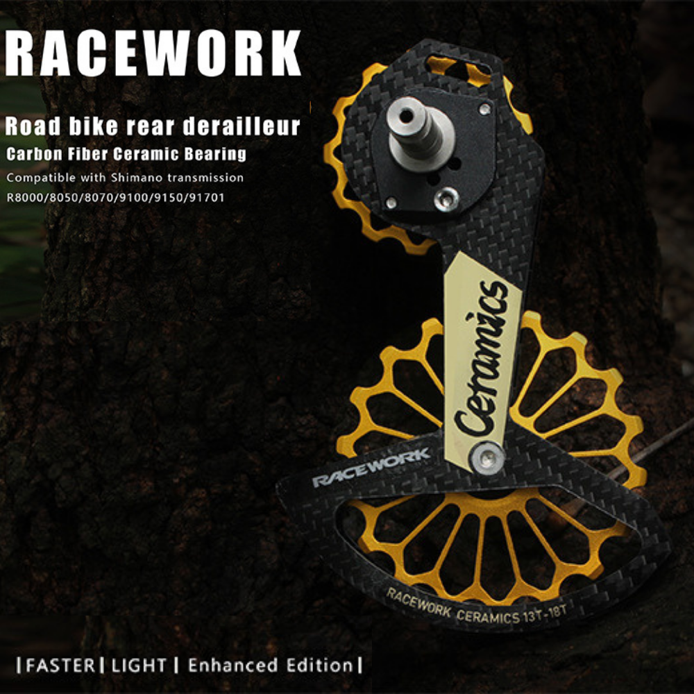 ตีนผีแต่ง ขาแต่งตีนผีเซรามิค RACEWORK รุ่น รองรับ SHIMANO R7000/R8000/R8050/R8070/R9170/R9150/R9100