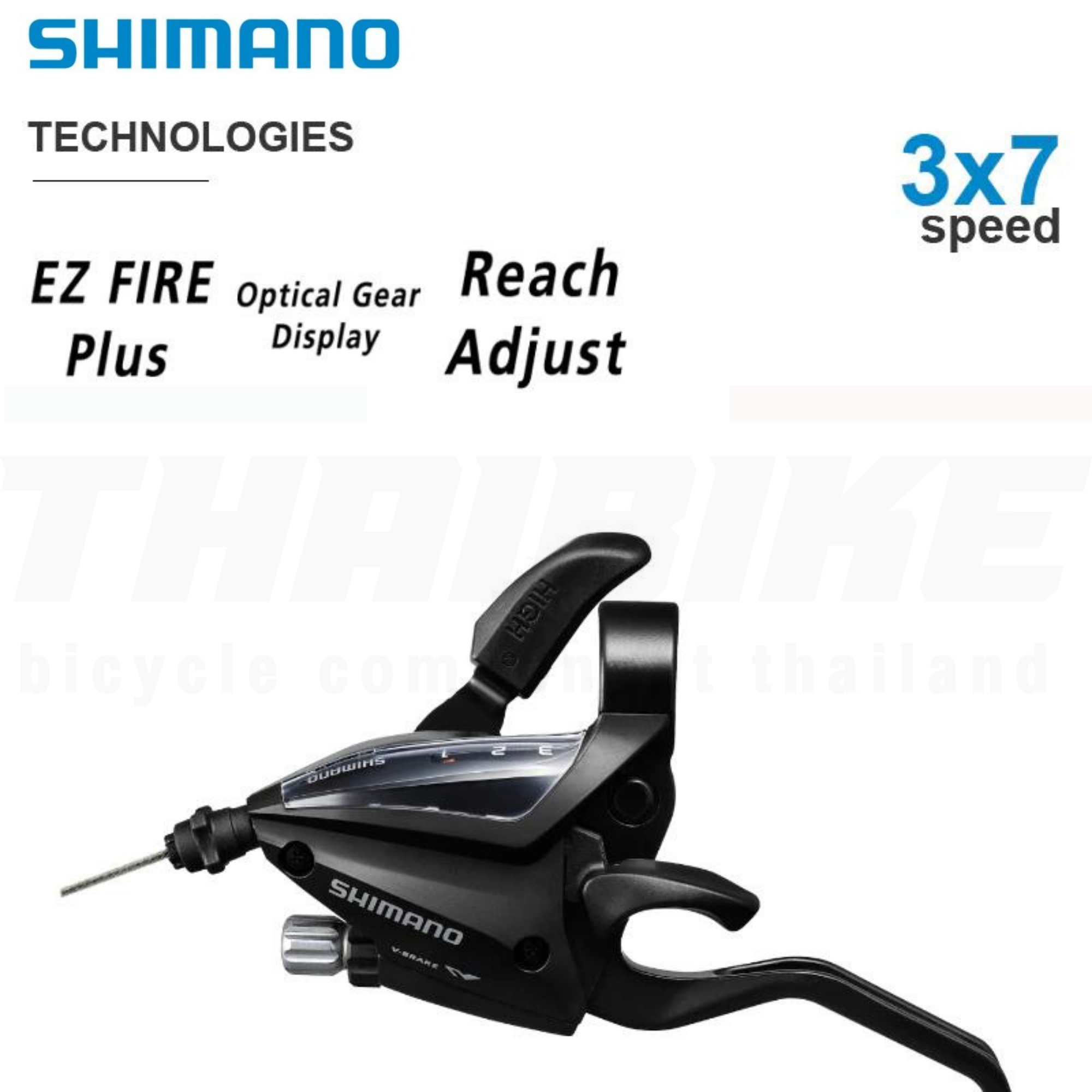 มือเกียร์จักรยานติดมือเบรค SHIMANO ACERA, STEF500, 3X7SPD 3X8SPD มีกล่อง