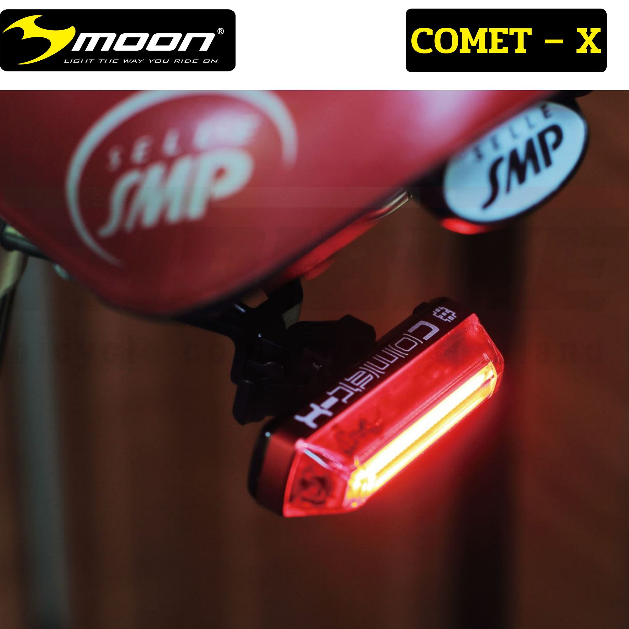 ไฟท้ายจักรยานงานไต้หวันของแท้ MOON Comet-X 50ลูเมนส์