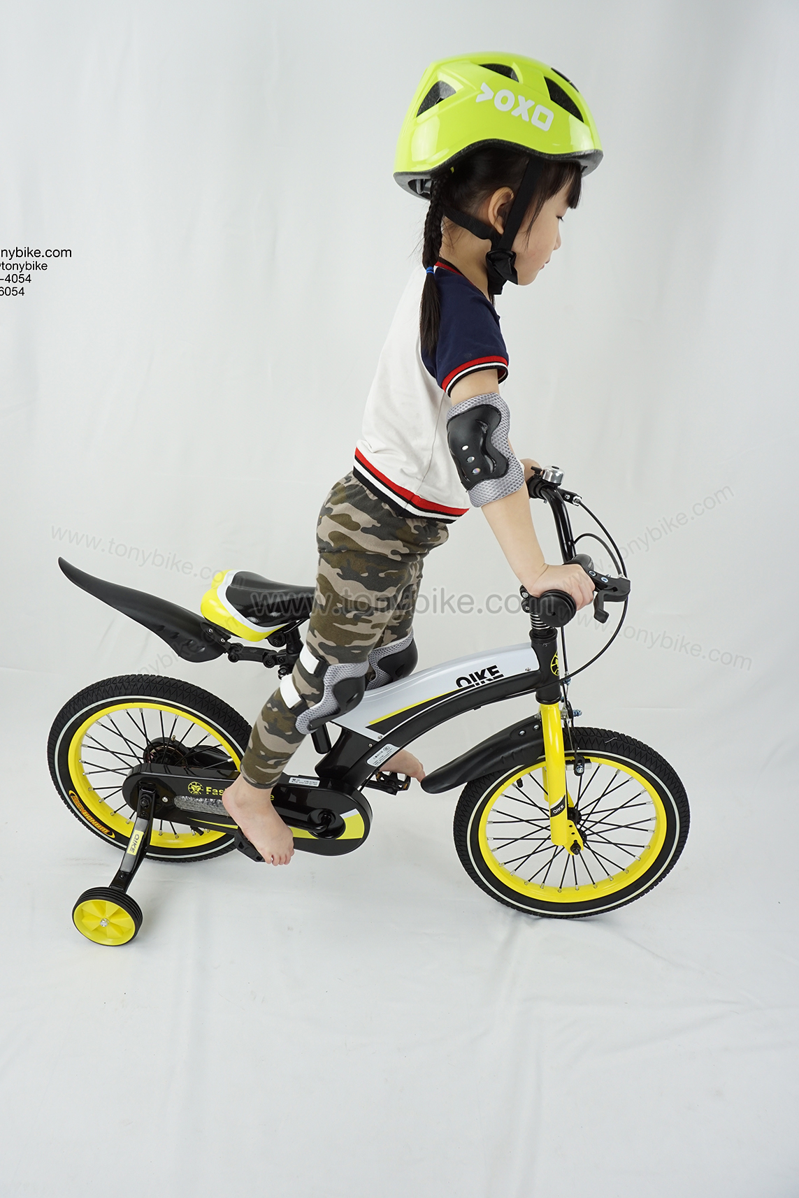 จักรยานเด็กเฟรมโค้ง ดำเหลือง