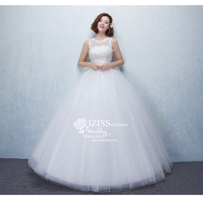 BR134 **พรีออเดอร์**ชุดแต่งงาน&ชุดเจ้าสาวแบบยาวสีขาวเกรดพรีเมี่ยม เปิดไหล่ มีแขน หรูหราน่ารัก สวยโดดเด่นไม่ซ้ำใคร