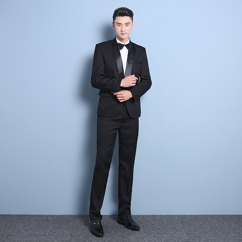 ST129- **พรีออเดอร์**สูทผู้ชายสีขาวสลับดำ สูทสีดำสลับขาว แขนยาว พร้อมกางเกง ชุดสูทเจ้าบ่าว สูทแฟนซี ถ่ายพรีเวดดิ้ง & ชุดแต่งงานแฟนซี (Fancy wedding dress) สูทผู้ชายสีขาวและสีดำ