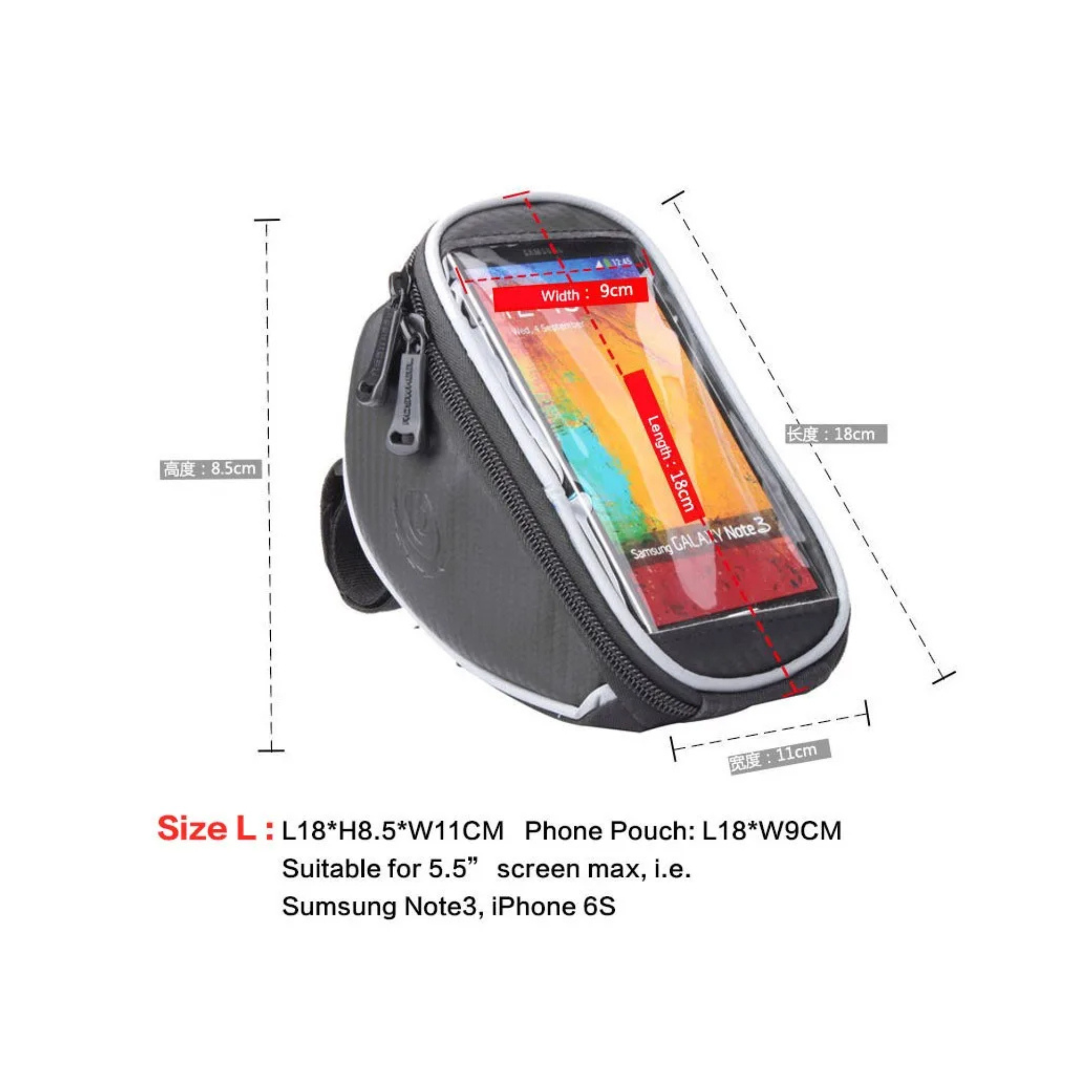 กระเป๋ารัดหน้าแฮนด์จักรยาน รัดสเต็ม ROSWHEEL 11810