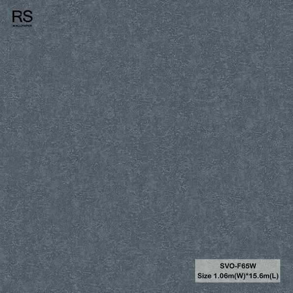 วอลเปเปอร์ลายปูนเปลือย สีฟ้าเข้ม SVO-F65W