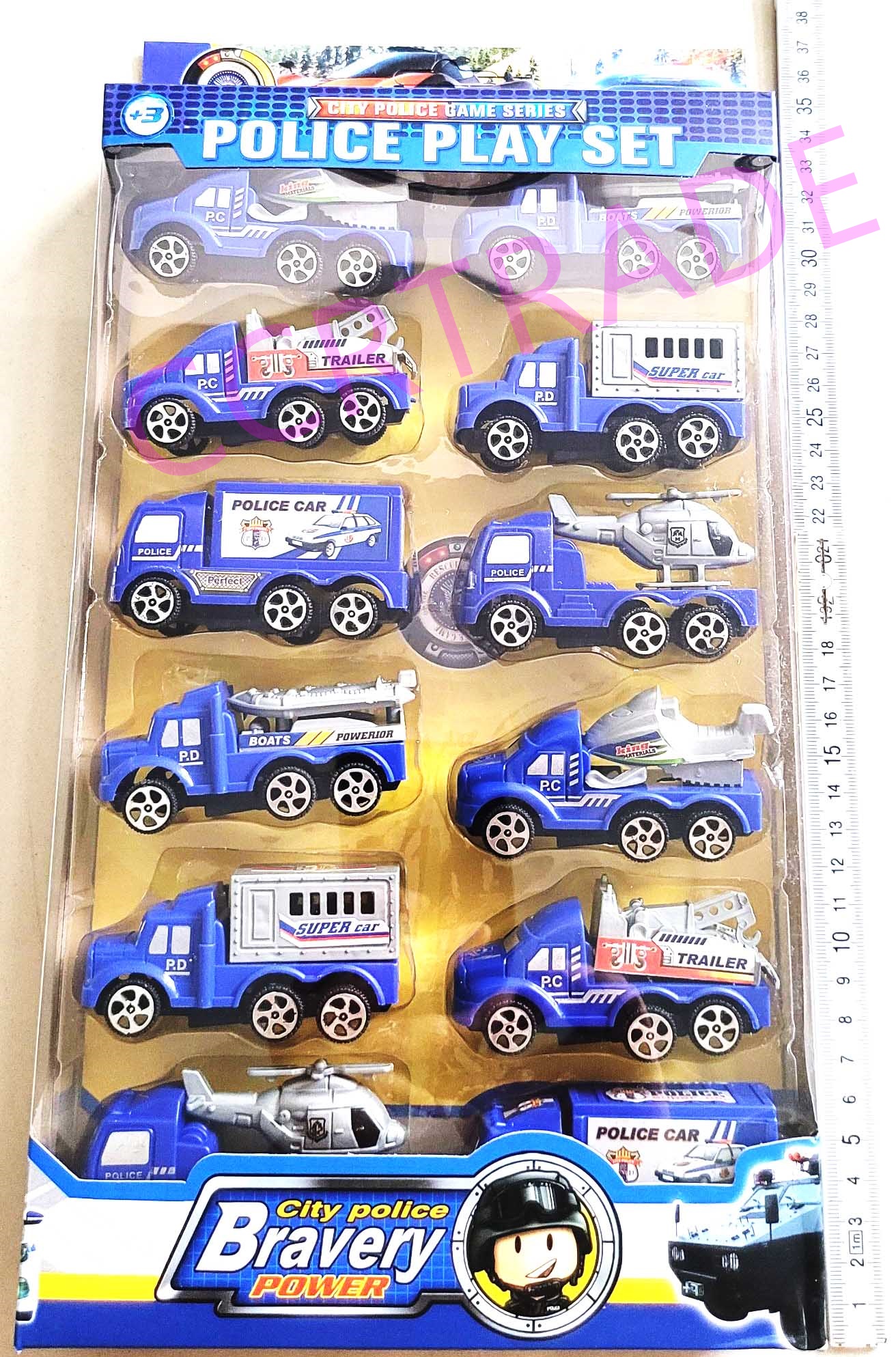 เซ็ทรถโมเดล มีลาน 12 คันกล่อง 19x36 ซม.(1x3)