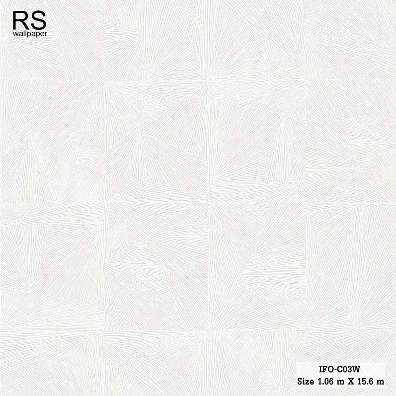 วอลเปเปอร์ สไตล์โมเดิร์น ลายมินิมอล สีครีมขาว IFO-C03W