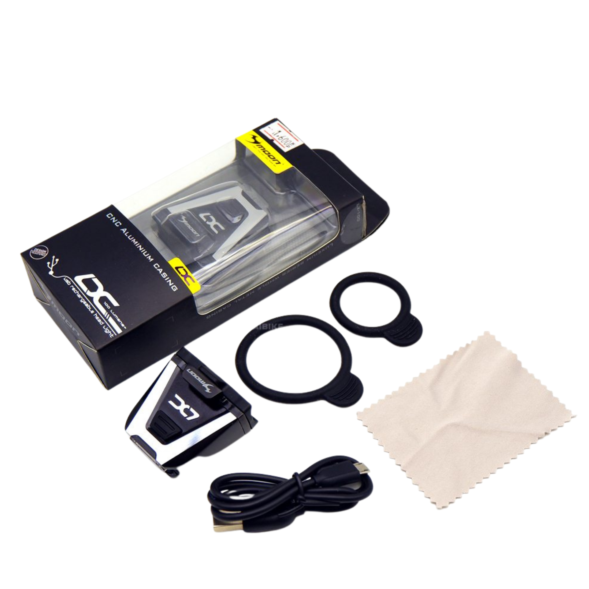 ไฟหน้าจักรยาน MOON LX-100 บอดี้อลูมิเนียม