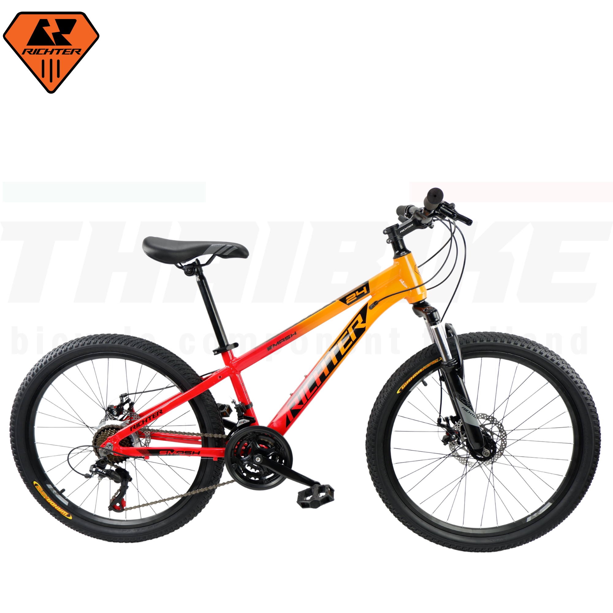 จักรยานเสือภูเขาล้อ 24 นิ้ว เฟรมอลูมิเนียม RICHTER SMASH 24