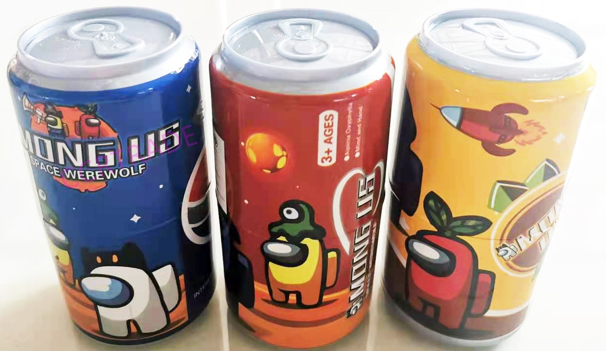 อะมองอัสกระป๋อง มีเสียง มีไฟ 7.5x16 ซม.(งานห้าง)(1x3)