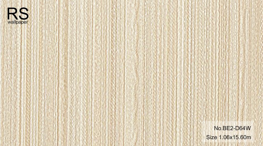 วอลเปเปอร์ สีครีมมีเทกเจอร์เส้นในตัว No.BE2-D64W